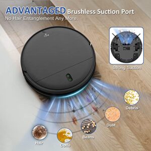 Robot Vacuum and Mop Combo, 2 in 1 Mopping Robot Vacuum Cleaner with Schedule, Wi-Fi/App/Alexa, 2000Pa Max Suction, Self-Charging Robotic Vacuum, Slim, Ideal for Hard Floor, Pet Hair, Low-Pile Carpet