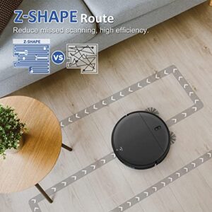 Robot Vacuum and Mop Combo, 2 in 1 Mopping Robot Vacuum Cleaner with Schedule, Wi-Fi/App/Alexa, 2000Pa Max Suction, Self-Charging Robotic Vacuum, Slim, Ideal for Hard Floor, Pet Hair, Low-Pile Carpet