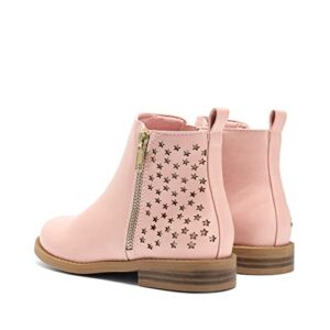 DREAM PAIRS Girls SDBO2221K Side Zipper Low Heels Ankle Boots 11 Little Kid PINK/PU