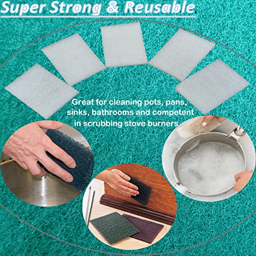 Tonmp 10 Pack 6" x 9" Superfine General Purpose Scuff Pads for Scuffing, Scouring, Sanding, Paint - Surface Preparation Automotive Car Auto Body Woodworking (White -2000 Grit)