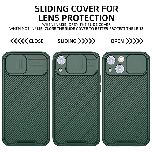 Hitaoyou iPhone 13 Mini Case Magsafe, iPhone 13 Mini Camera Protection Case [Support Magsafe Charger] with Slide Lens Cover,Slim Magnetic Case for iPhone 13 Mini 5.4" Green