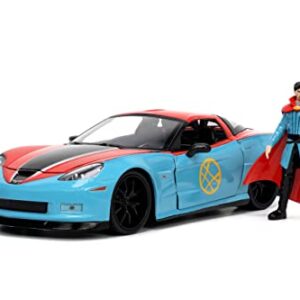 Jada Toys Marvel Doctor Strange 1:24 2006 Chevy Corvette Z06 Die-Cast Car with 2.75'' Dr. Strange Figure, Toys for Kids and Adults (32115)