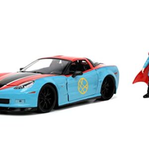 Jada Toys Marvel Doctor Strange 1:24 2006 Chevy Corvette Z06 Die-Cast Car with 2.75'' Dr. Strange Figure, Toys for Kids and Adults (32115)