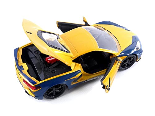 Jada Toys Marvel Wolverine X-Men 1:24 2020 Chevy Corvette Die-Cast Car with 2.75" Wolverine Figure