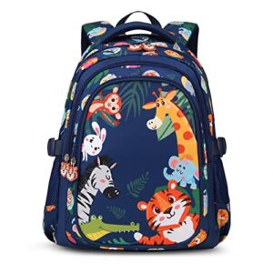 kids backpack for boys elementary kindergarten cute lightweight zoo dinosaur preschool school bag 16 inch multifunctional large capacity waterproof durable travel backpack