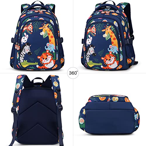 Kids Backpack for Boys Elementary Kindergarten Cute Lightweight zoo Dinosaur Preschool School Bag 16 inch Multifunctional Large Capacity Waterproof Durable Travel Backpack