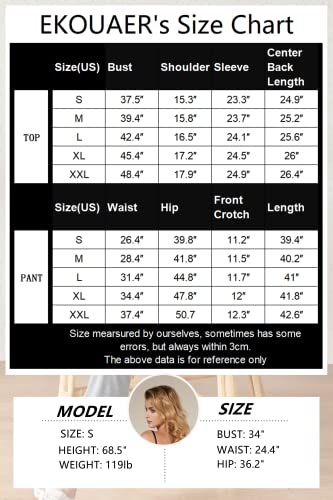 Ekouaer Jogging Suits for Women,Women's Tracksuit Crewneck Pajama Sets Lounge Sets Two Piece Casual Outfits Sweatsuits sets