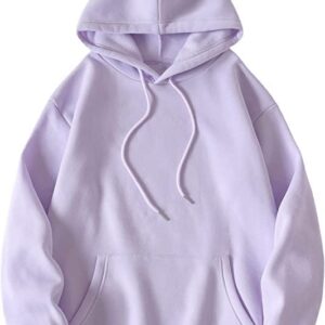 SOLY HUX Women's Casual Hoodies Sweatshirts Long Sleeve Basic Pullover Tops Winter Clothes 2023 Lilac Purple M