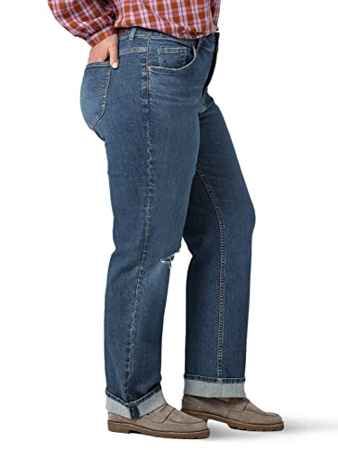 Lee Women's Size Mid Rise Boyfriend Jean, Standout DX, 22 Plus