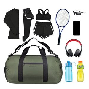 Foldable Training Gym Bag, AmazingAction Lightweight Foldable Water Resistant Travel Duffle Bag