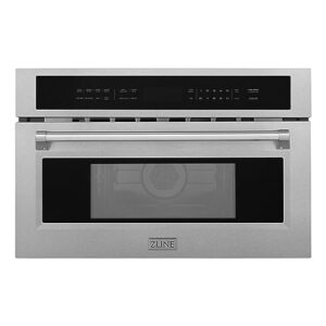 zline 30" 1.6 cu ft. built-in convection microwave oven in durasnow® stainless steel with speed and sensor cooking
