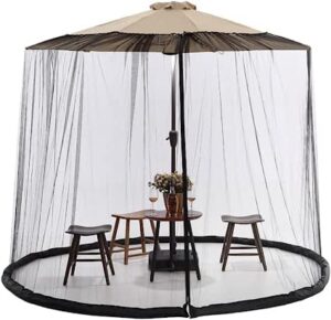 amazing for less 9ft patio umbrella bug screen w/zipper door and polyester netting