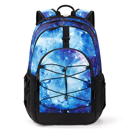 Choco Mocha Galaxy Backpack for Teen Girls, Travel School Backpack for Girls Middle School Large Bookbag 18 Inch, Black