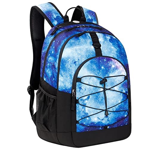 Choco Mocha Galaxy Backpack for Teen Girls, Travel School Backpack for Girls Middle School Large Bookbag 18 Inch, Black