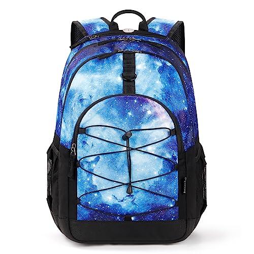 Choco Mocha Galaxy Backpack for Teen Girls, Travel School Backpack for Girls Middle School Large Bookbag 18 Inch, Black