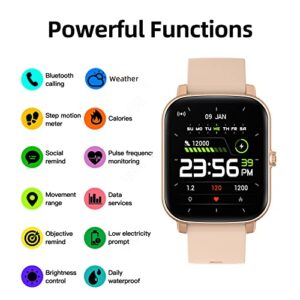 Bctemno Smart Watch(Answer/Make Call), USB Charging Waterproof smartwatches Fitness Watch with Heart Rate Sleep Monitor Blood Oxygen for Android Phones and iOS Phones Women Men