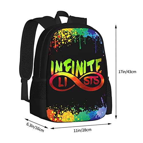 DHCUTE Casual Backpack Infinite_Eyes_Lists Large Capacity Schoolbag Shoulders Bag Daypack For Adults And Children