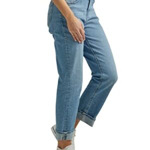 Lee Women's Mid Rise Boyfriend Jean, Home Laundered, 12