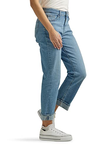 Lee Women's Mid Rise Boyfriend Jean, Home Laundered, 12