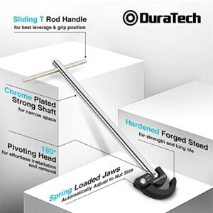 DURATECH 11-Inch Basin Wrench, Sink Wrench, Adjustable 3/8'' to 1-1/4'' Capacity Upgrade Jaw, for Tight Space