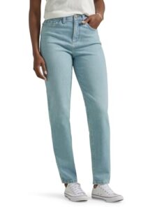 lee women's high rise mom jean, one tone, 16