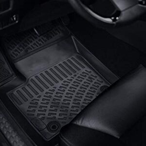 Croc Liner Floor Mats Front and Rear All Weather Custom Fit Floor Liner Compatible with Volvo S60 (2019-2023) (Non-Hybrid)