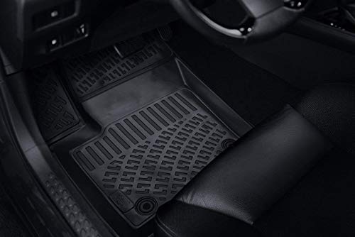 Croc Liner Floor Mats Front and Rear All Weather Custom Fit Floor Liner Compatible with Volvo S60 (2019-2023) (Non-Hybrid)