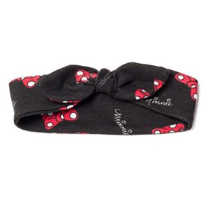 Disney Minnie Mouse Newborn Baby Girls Bodysuit Pants and Headband 3 Piece Outfit Set Black/Red 0-3 Months