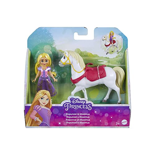 Disney Princess Rapunzel Small Doll and Maximus Horse with Saddle, from Disney Movie Tangled