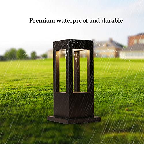 CZLZY Modern Simple LED Pillar Lamp Fashion Aluminum Square Column Light Outdoor Waterproof Post Light Courtyard Garden Floor Lamp Lawn Lamp Street Lamp Landscape Light