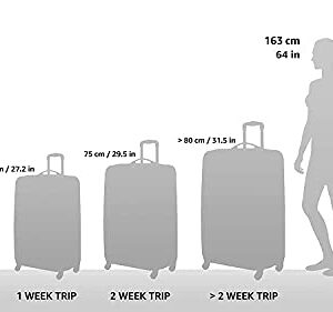 U.S. Traveler Rugged Fabric Expandable Carry-on Luggage Set, Teal, 4 Wheel