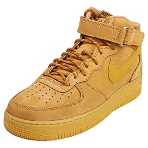 nike men's air force 1 sneaker, flax/wheat-gum light brown, 11