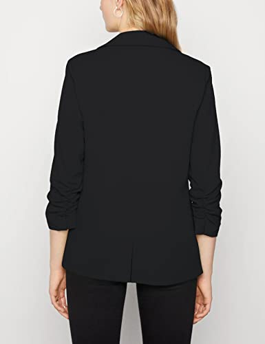 EXTRO&VERT Women Blazer 3/4 Sleeve Open Front Lightweight Casual Work Office Blazer Jacket Black