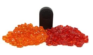 touchstone electric fireplace accessory bundle - includes fire crackle speaker and electric fireplace crystals - for small electric fireplaces (60 inches and smaller)