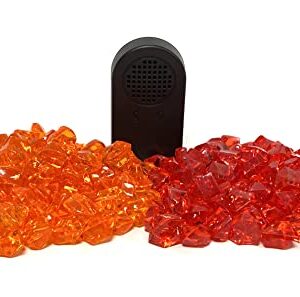 Touchstone Electric Fireplace Accessory Bundle - Includes Fire Crackle Speaker and Electric Fireplace Crystals - for Small Electric Fireplaces (60 Inches and Smaller)