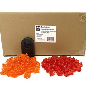 Touchstone Electric Fireplace Accessory Bundle - Includes Fire Crackle Speaker and Electric Fireplace Crystals - for Small Electric Fireplaces (60 Inches and Smaller)