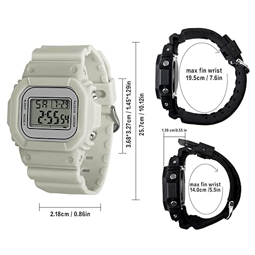 Digital Watch for Men Women Waterproof Outdoor Military Sports Timer Multifunctional Wristwatch Classic Design Easy to Set and Read Alarm Stopwatch Gift for Anniversary（1803 GY）