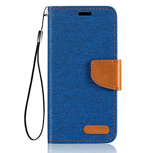 for Infinix Smart 6 HD Case, Oxford Leather Wallet Case with Soft TPU Back Cover Magnet Flip Case for Infinix Smart 6 HD (6.6”) Blue