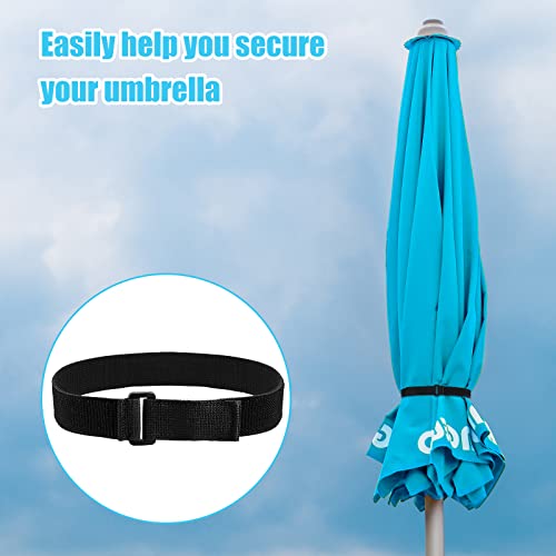 Fabbay 6 Pack Reusable Patio Umbrella Strap Adjustable Securing Straps for Parasol Multipurpose Patio Umbrella Accessories