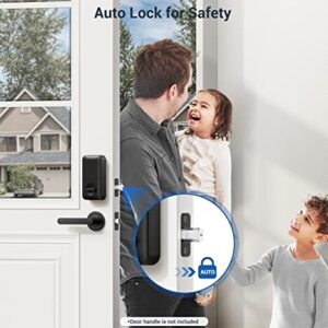 Veise Fingerprint Door Lock, Keyless Entry Door Lock, Electronic Keypad Deadbolt with Keys, Biometric Smart Locks for Front Door, Auto Lock, Anti-Peeking Password, Easy Installation, Oil Rubbed Bronze