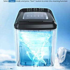 Freezimer DreamiceX1| Ice Makers Countertop Self-Cleaning, Portable Ice Maker Machine Countertop, 9 Cubes Ready in 7-10 Mins, 2 Size Ice Cubes Bullet Ice Machine | 33lbs/24h Silver