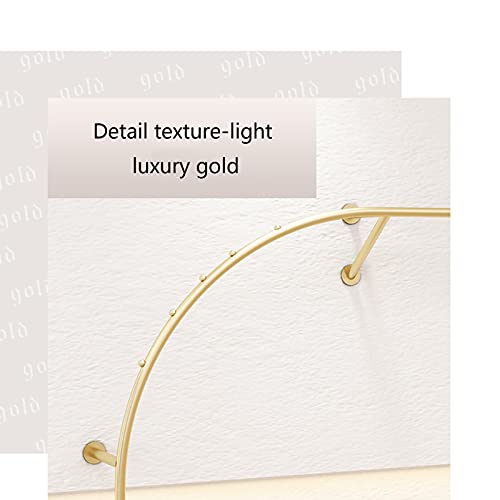 Gold Clothing Rod Curved Racks, Creative Display Garment Racks in Boutique Clothing Stores, Modern Retail Garment Rack, Closet Rod Retail Display Rack, 250CM