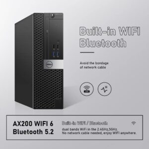 Dell OptiPlex 7040 SFF Desktop Computer PC Intel Quad Core i7-6700 3.20GHz AX200 Built-in WIFI 6 Bluetooth 32GB DDR4 New 1TB NVMe M.2 SSD 2TB HDD HDMI Wireless Keyboard & Mouse Windows10 Pro (Renewed)