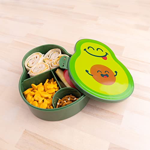 Good Banana Avocado Kids Children’s Lunch Box - Leak-Proof, 4-Compartment Bento-Style Kids Lunch Box - Ideal Portion Sizes for Ages 3 to 7 - BPA-Free, Food-Safe Materials (Avocado)