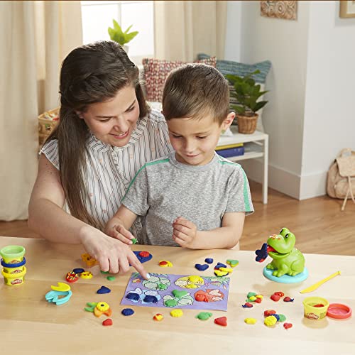 Play-Doh Frog ‘n Colors Starter Set with Playmat, Preschool Toys for 3 Year Old Girls & Boys & Up, Preschool Crafts Frog Toy & 4 Modeling Compound Colors