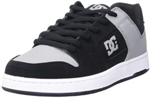 dc men's manteca 4 casual skate shoe, black/grey, 11