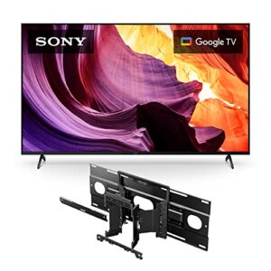 sony 55 inch 4k ultra hd tv x80k series: led smart google tv with dolby vision hdr kd55x80k- 2022 model w/su-wl855 ultra slim wall-mount bracket for select bravia oled and led tvs