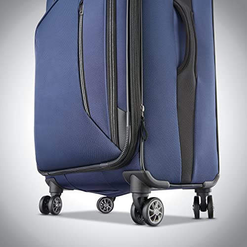 AMERICAN TOURISTER Zoom Softside Luggage with Spinner Wheels (Navy, 2PC SET (25/28))