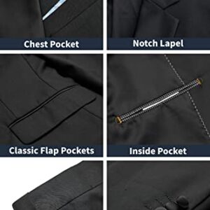 MAGE MALE Men's 2 Piece Suit Notched Lapel One Button Slim Fit Formal Wedding Prom Tuxedo Suits Blazer Pants with Bow Tie Set