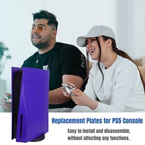 Disc Edition Face Plates Cover Skins Shell Panels for PS5 Console, Playstation 5 Accessories Faceplate Protective Shell Replacement Plate Dustproof Anti-Scratch (Disc Galactic Purple)